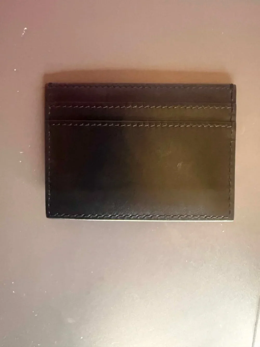 Moschino Card Case Black with Crystal Embellished Logo